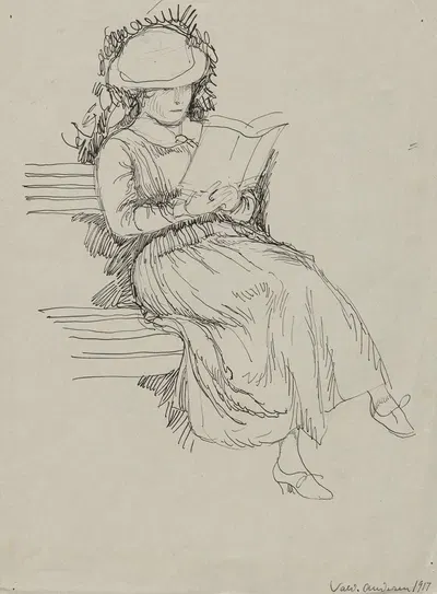 Marie Emilie Andersen by Вальдемар Андерсен, 1917 — digital art print download