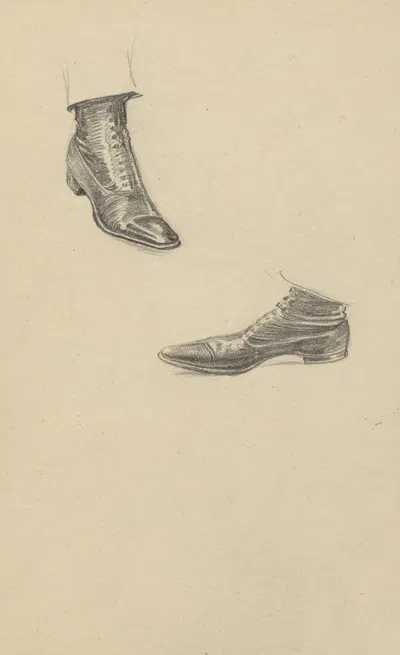 Men's shoes. by Вальдемар Андерсен, 1895-1928 — digital art print download