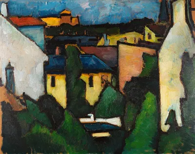 Nikolaiplatz by Alexander Kanoldt, 1910-1913 — digital art print download