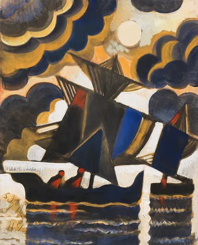 Segelboote by Hugo Scheiber, 1925 — digital art print download