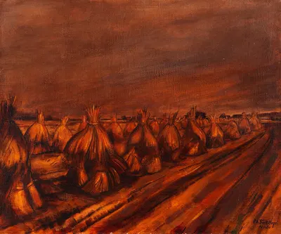 Поле урожая by Петер Август Бёкстигель, 1945 — digital art print download