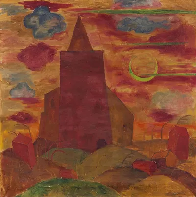 Церковь с полумесяцем by Вальтер Опхей, 1922 — digital art print download
