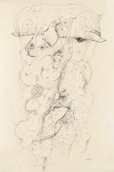 Tête au casque (Behelmter Kopf) by Wols (Wolfgang Schulze), 1943 — digital art print download