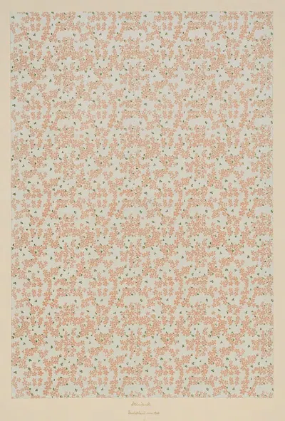 Lithografiertes Papier (Blümchenmuster) by Aktiengesellschaft für Buntpapier u. Leimfabrikation (Aschaffenburg), 1900 —…