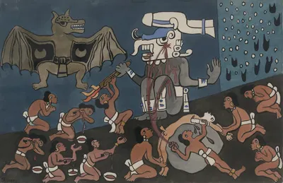 Human sacrifice before Tohil by Diego Rivera, 1931 — digital art print download