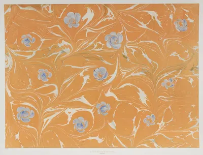 Мраморная бумага (с маленькими цветами) by Анкер Кистер, 1890 - 1910 — digital art print download