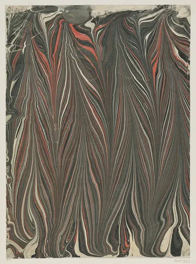 Мраморная бумага (убранный гребень) by Анна Плате, 1900 — digital art print download