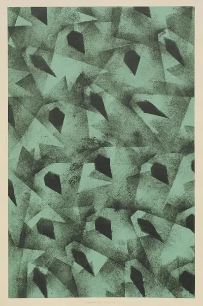 Schabloniertes Papier (Schablonenwischpapier) by Annemarie Irmler, 1915 - 1927 — digital art print download