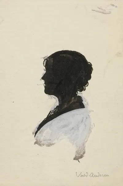 Silhouette of a woman. by Вальдемар Андерсен, 1895-1928 — digital art print download