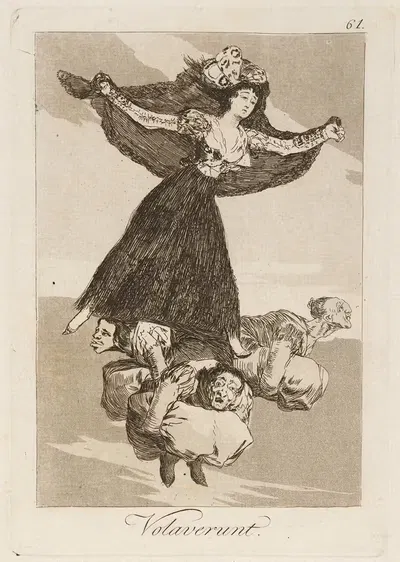 Volaverunt. (They have flown.) by Francisco de Goya, 1796-1797 — digital art print download