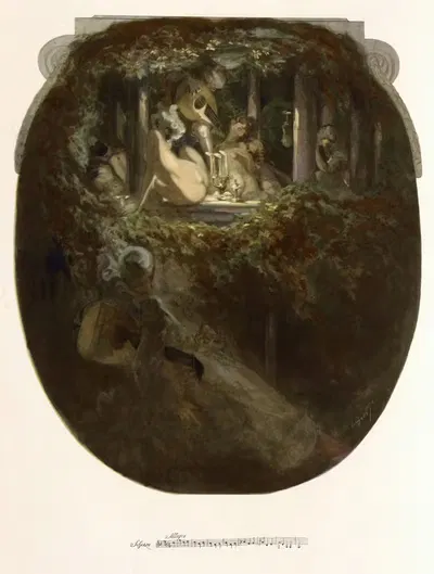 Лист из 'Из моих замков', 5 by Франц фон Байрос — digital art print download