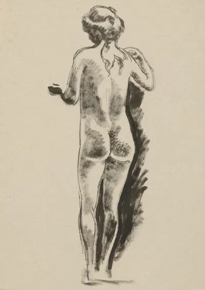 Standing naked woman. by Вальдемар Андерсен, 1895-1928 — digital art print download