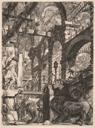 Львиные барельефы by Джованни Баттиста Пиранези, 1761 — digital art print download