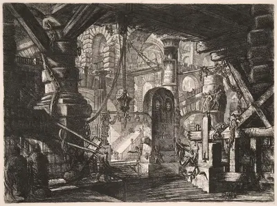 Причал с цепями by Джованни Баттиста Пиранези, 1761 — digital art print download
