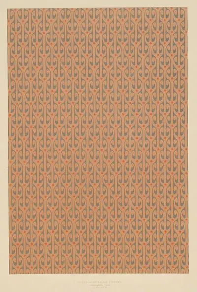 Литографированная обложка (орнаментальный узор) by С. Буш-дю Фаллуа, 1900 — digital art print download