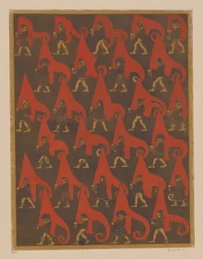 Линогравюра by Франц Франке, 1897 - 1907 — digital art print download