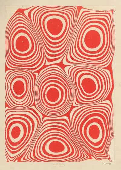 Мраморная бумага (Круги и круговые кольца) by Франц Вайссе, 1900 - 1921 — digital art print download