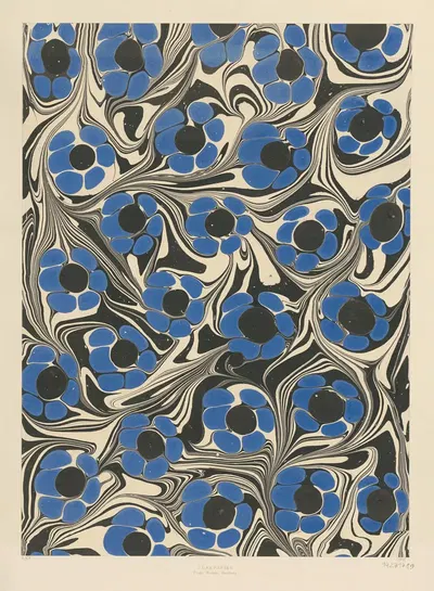 Мраморная бумага (с цветочными мотивами) by Франц Вайссе, 1910 — digital art print download