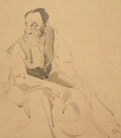 Old Man Seated by Виктор Эмиль Пруве, c. 1895 — digital art print download