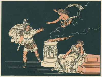 Aeneas and Helen by Бартоломео Пинелли, 1878 — digital art print download