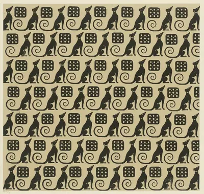 Цветная бумага (собаки) by Мария фон Ухатиус, 1902 - 1906 — digital art print download