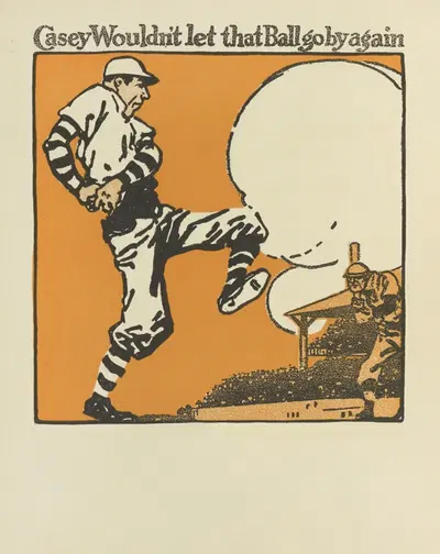 Кейси на бите Пл.11 by Дэн Сайр Гроесбек, 1912 — digital art print download