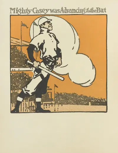 Кейси на бите Пл. 5 by Дэн Сайр Гроесбек, 1912 — digital art print download