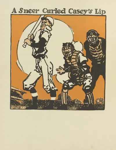 Кейси на бите, пл. 7 by Дэн Сайр Гроесбек, 1912 — digital art print download