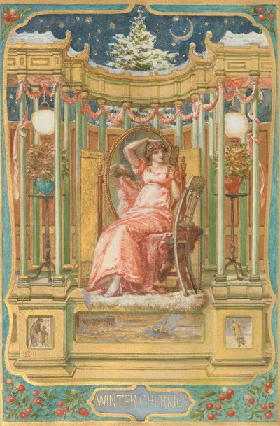 Зимние вишни by Эдвард Джон Пойнтер, 1881 — digital art print download