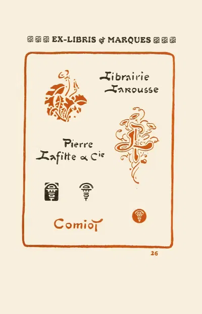 Le second livre des monogrammes, marques, cachets et es libris Pl.24 by George Auriol, 1908 — digital art print download