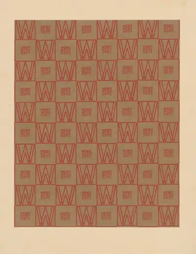 Упаковочная бумага Венской мастерской by Винер Верктштеттен, 1904 - 1905 — digital art print download