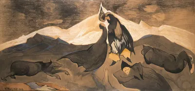 Kiss of a Mongolian prince by Stanisław Ignacy Witkiewicz, 1915 - 1918 — digital art print download