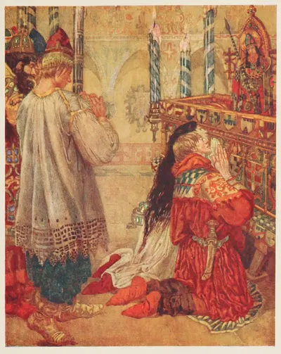 Они оба были на коленях by Ноэль Нисбет, 1916 — digital art print download