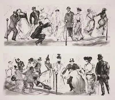 Конец движущегося тротуара by Шарль Поль Ренуар, 1900 — digital art print download