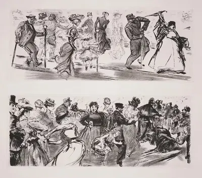 Роликовая дорожка by Шарль Поль Ренуар, 1900 — digital art print download