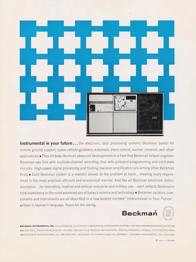 Instrumental in your future by Beckman Instruments, 1961 — digital art print download