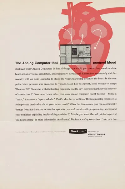 The Analog Computer that pumped blood by Beckman Instruments, 1963 — digital art print download