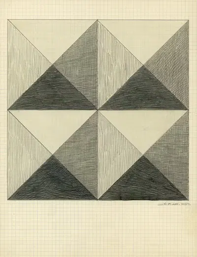 Vierkant met ruit en driehoek by Alfred Ost, 1922 — digital art print download
