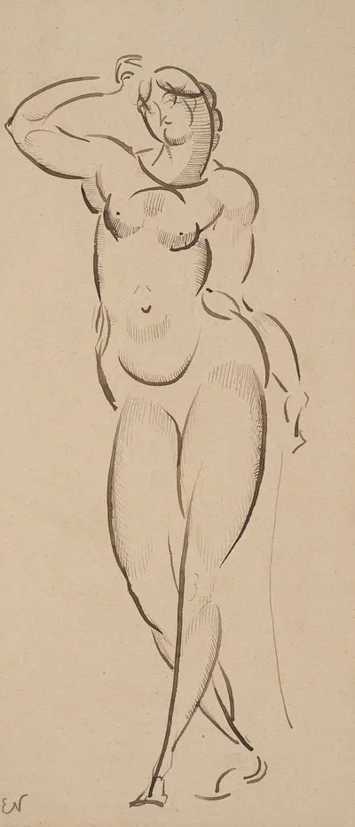 Стоящая женская фигура by Эли Надельман, 1908-1909 — digital art print download
