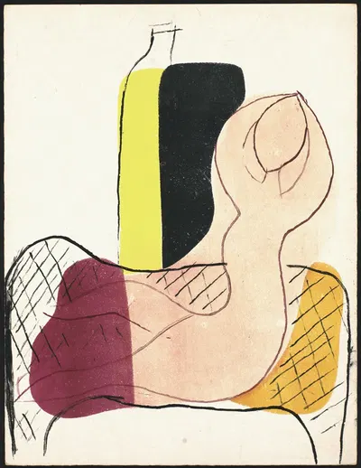Vrouw met medicijnflesch by Hendrik Nicolaas Werkman, 1936 — digital art print download