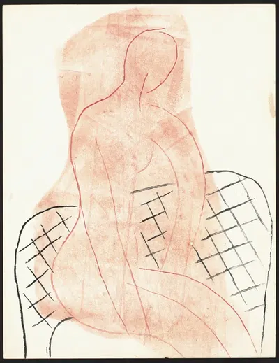 Обнаженная фигура на диване – вариант by Хендрик Николас Веркман, 1936 — digital art print download