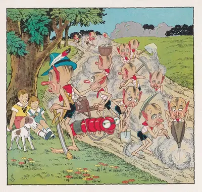 Питер и Пегги посещают Пыльных Импов Pl.07 by Даун Кемикал Компани, 1932 — digital art print download