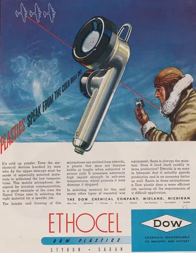 Пластики говорят с холодного голубого неба by Даун Кемикал Компани, 1943 — digital art print download