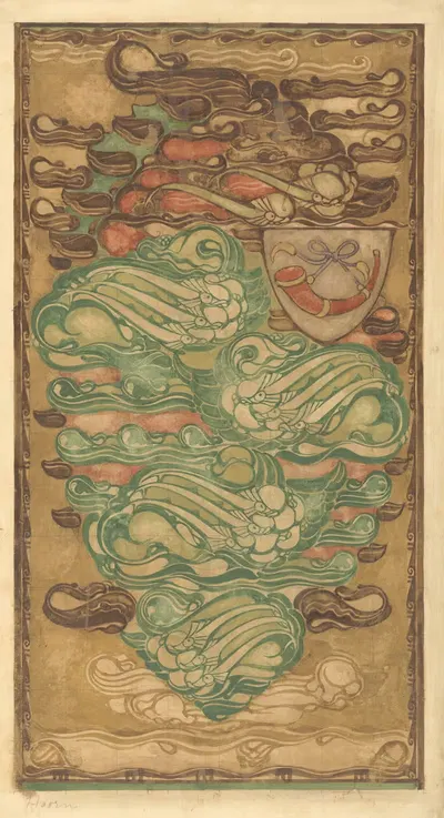Design for a tapestry by Willem Arondéus, 1930 — digital art print download