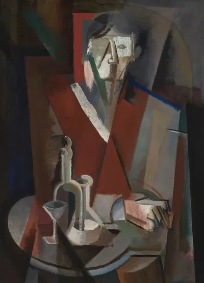 Без названия (Человек с графином) by Юла Чаповал, 1947 — digital art print download