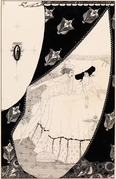 'Её хранитель-сильф продлил счастливый отдых' by Гарри Кларк, 1913 — digital art print download
