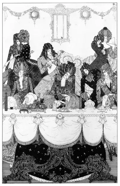 'Смотрите, как свирепая Белинда летит на бароне' by Гарри Кларк, 1913 — digital art print download