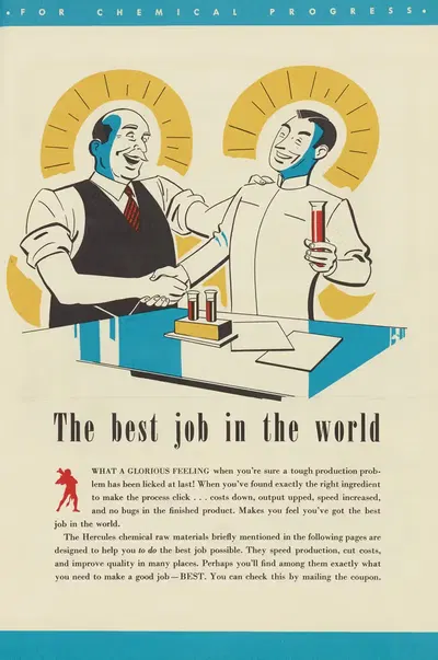 For Chemical Progress: The Best Job in the World by Hercules Incorporated, 1941 — digital art print download
