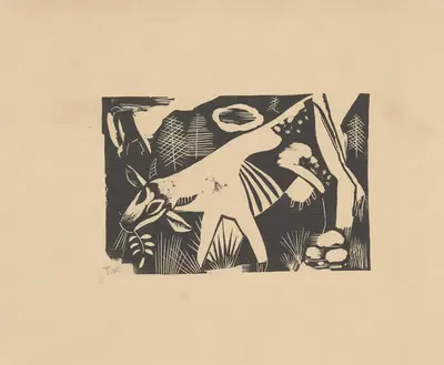 Cow by Tinus van Doorn, 1915-1940 — digital art print download