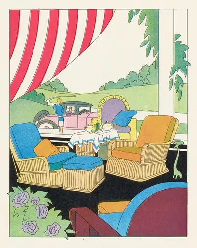 Портик, раскрашенный как сад by Мари Жозефина Карр, 1928 — digital art print download